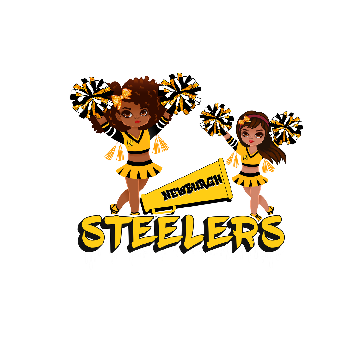 Steeler's Cheerleading Cropped Varsity Jacket (Shiny)