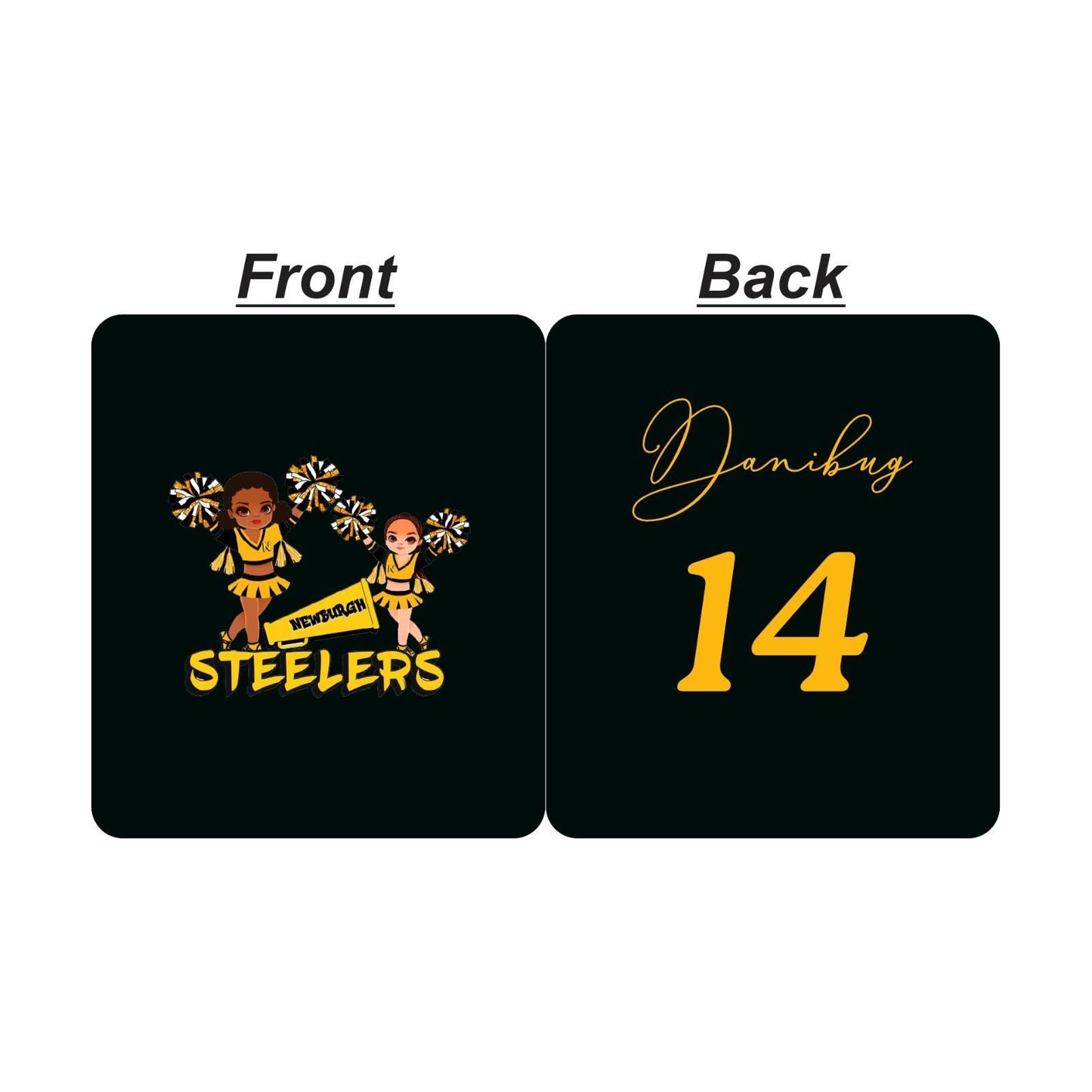 Steeler's Cheerleading Cropped Varsity Jacket (Shiny)