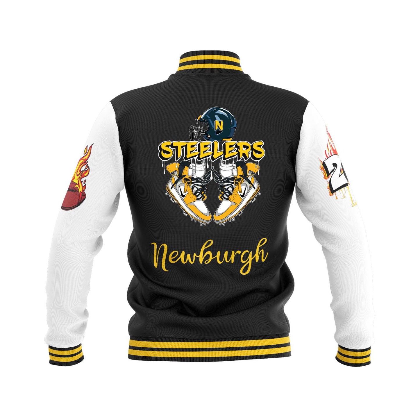 Steelers Custom Classic Varsity Letterman Jacket