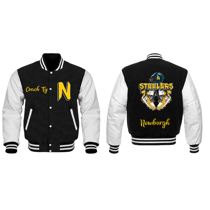 Steelers Custom Classic Varsity Letterman Jacket