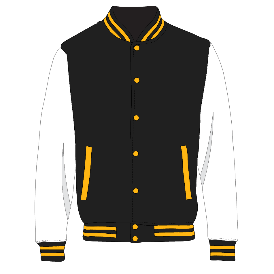 Classic Wool/Leather Varsity Jacket (Black)